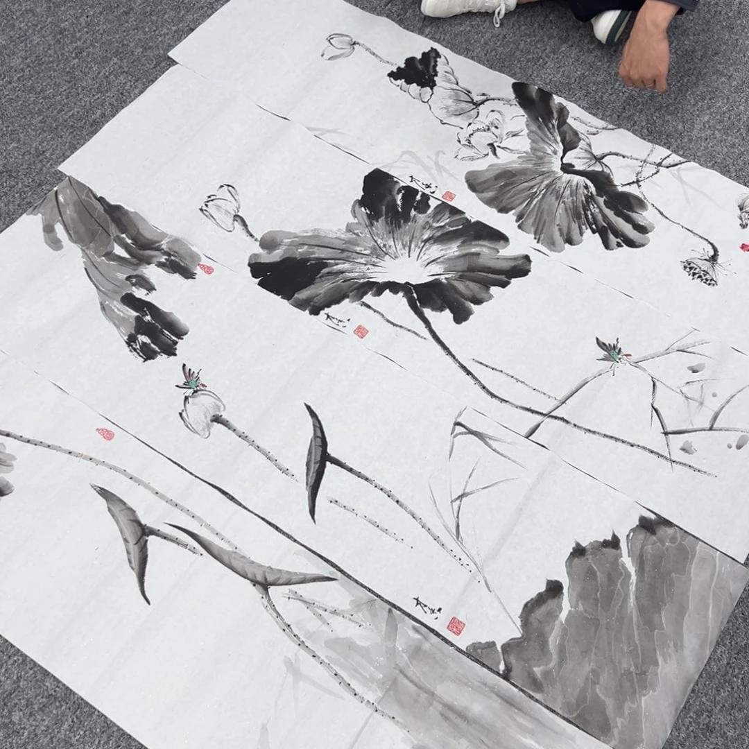 国画纯手工制作的