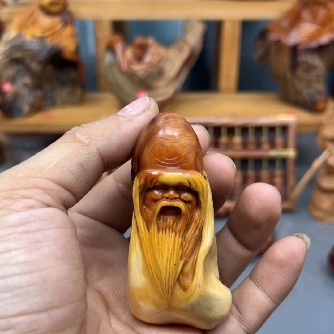 六***路木崖柏木摆件手把件