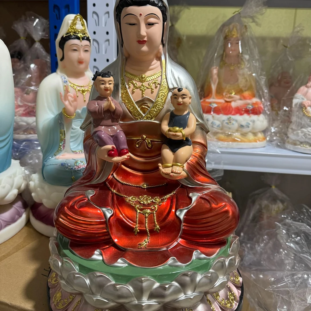 树脂16寸财神爷居家摆件送子观音菩萨