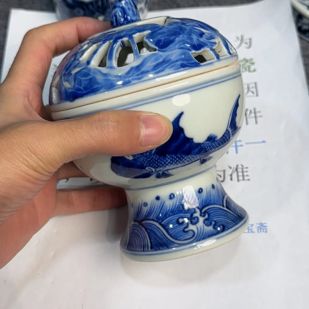 瓷杯子当代仿古精品全手工