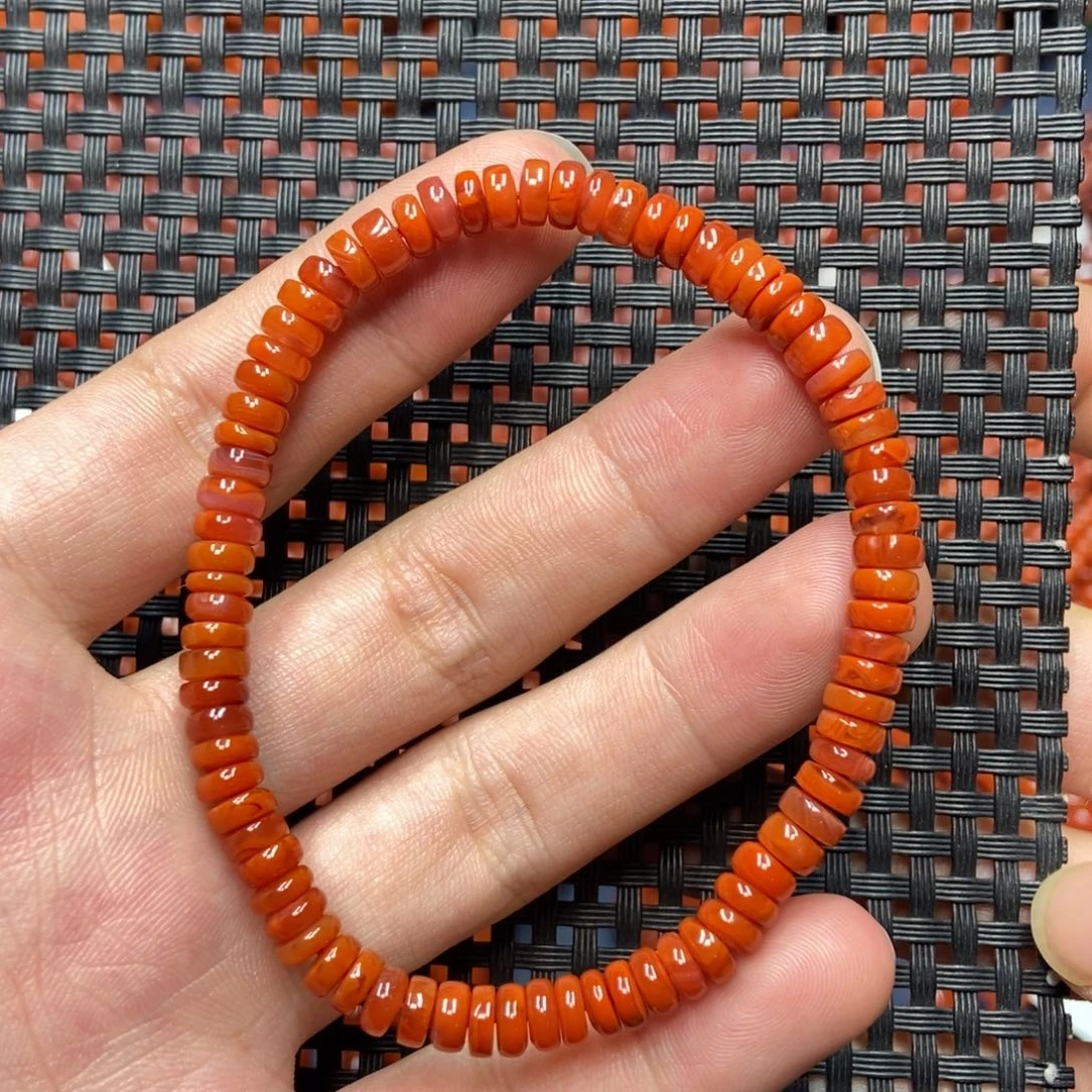 南红玛瑙未镶嵌手串5+’mm