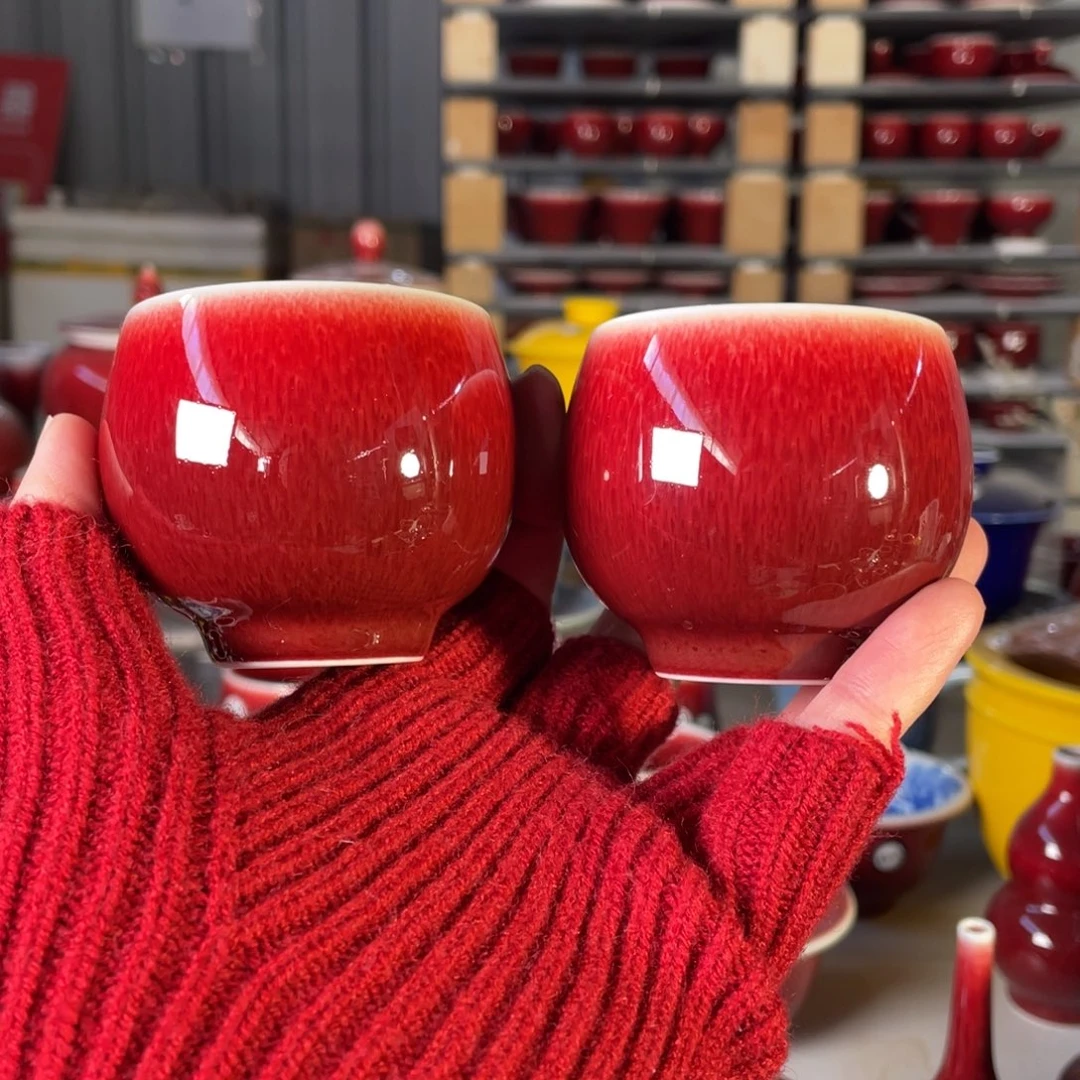 雨**月清欢雅玩原矿郎红福利杯