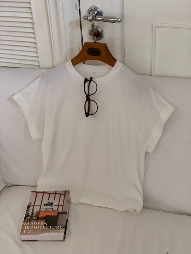 「大昕·百搭纯白T」2025夏季新款软糯舒服休闲百搭T恤