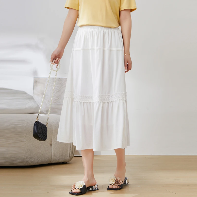 采多宝大码女装优雅设计感A字蛋糕裙半身裙 EXBQ5090