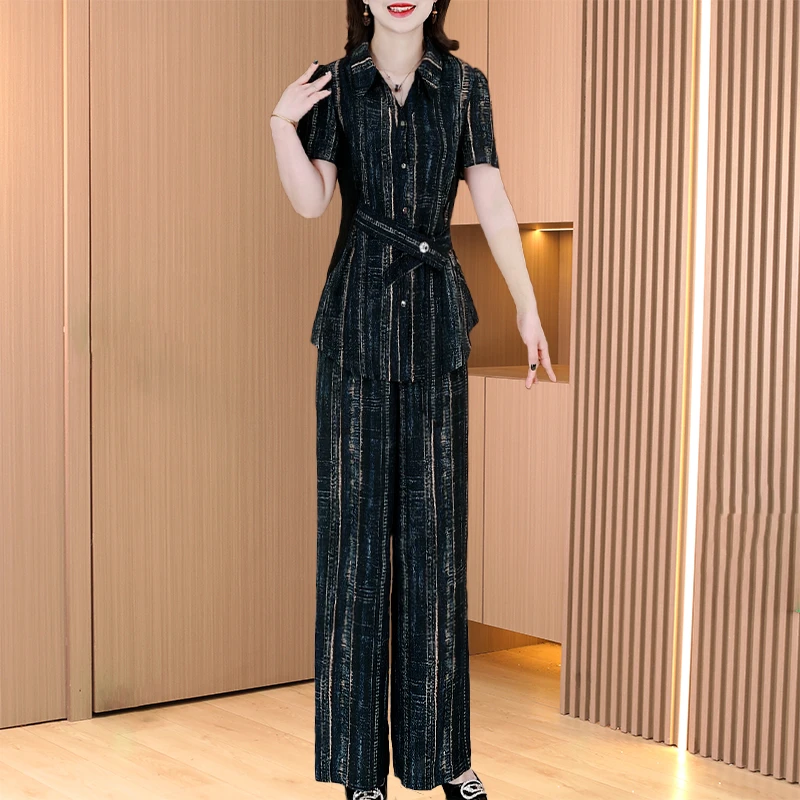 拉夏贝尔轻奢小众高级感女装职业套装2025夏季时尚洋气小个子两件