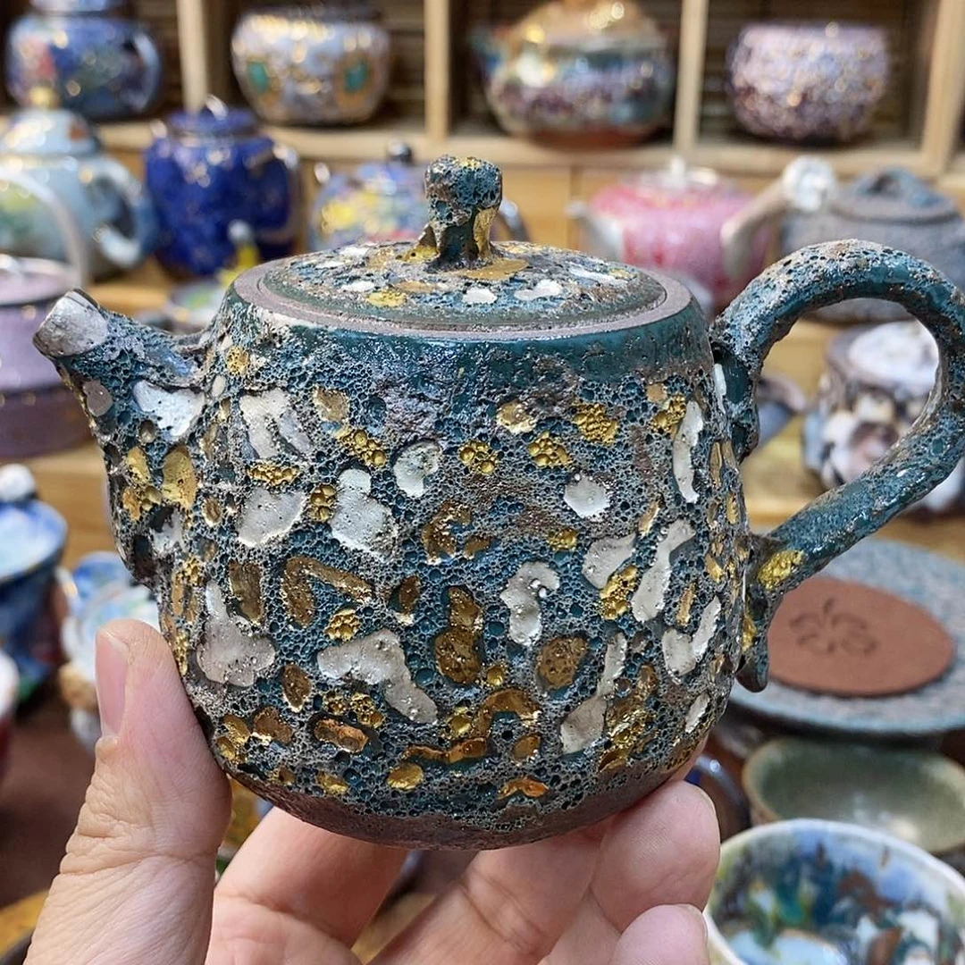 粗陶志野柴烧茶器
