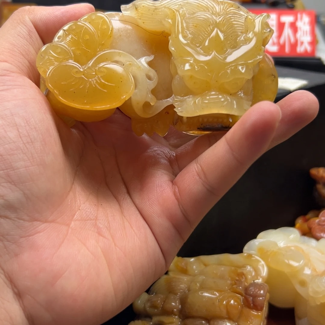 石英质玉（黄龙玉）未镶嵌多样性发货，发其一