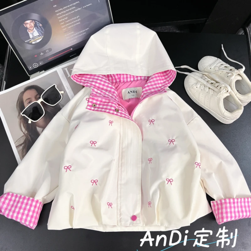 〖ANDI〗安迪订制秋季新款中大童时尚洋气连帽夹克外套4739