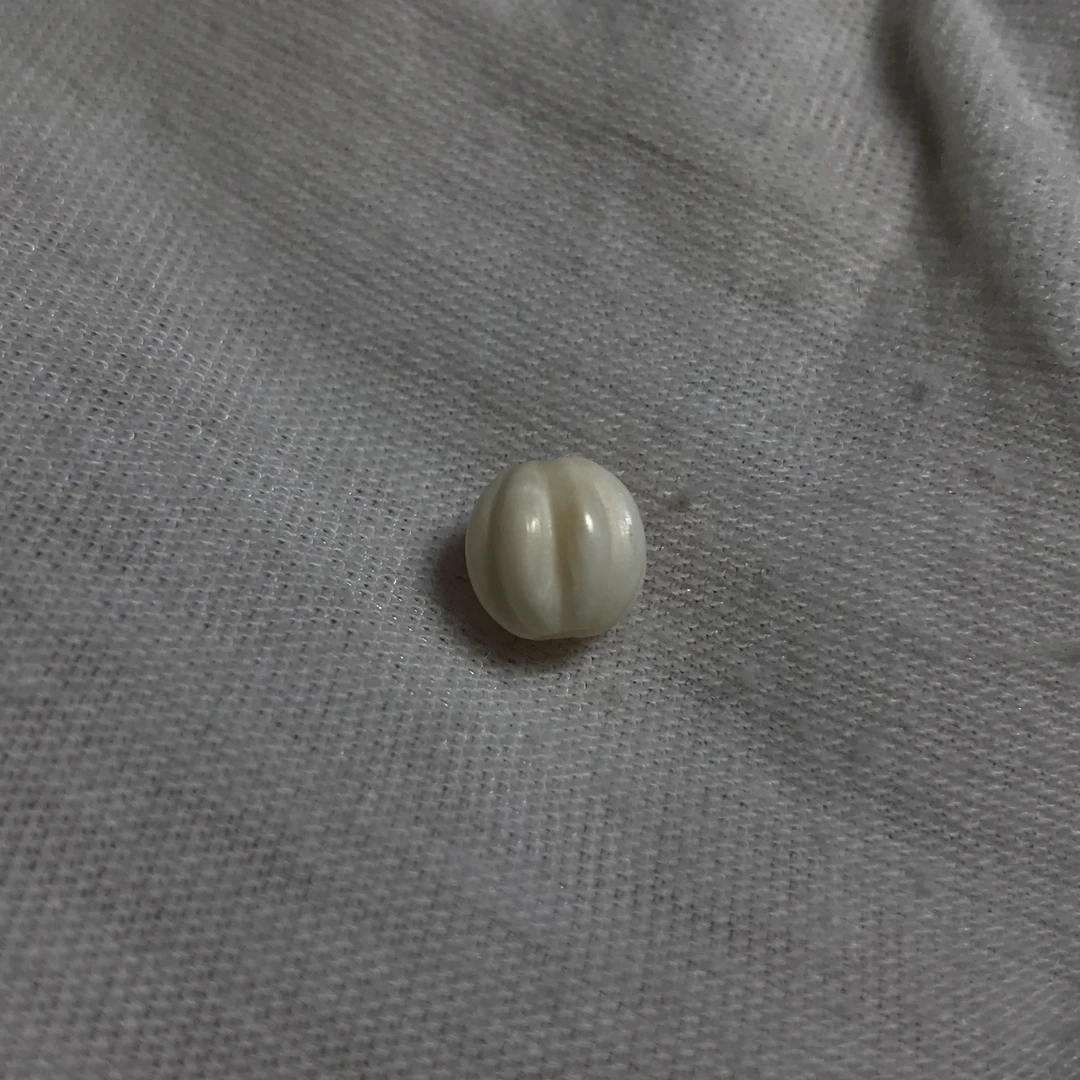 C121632 只做天然猛犸牙 南瓜圆珠 约直径7.5mm