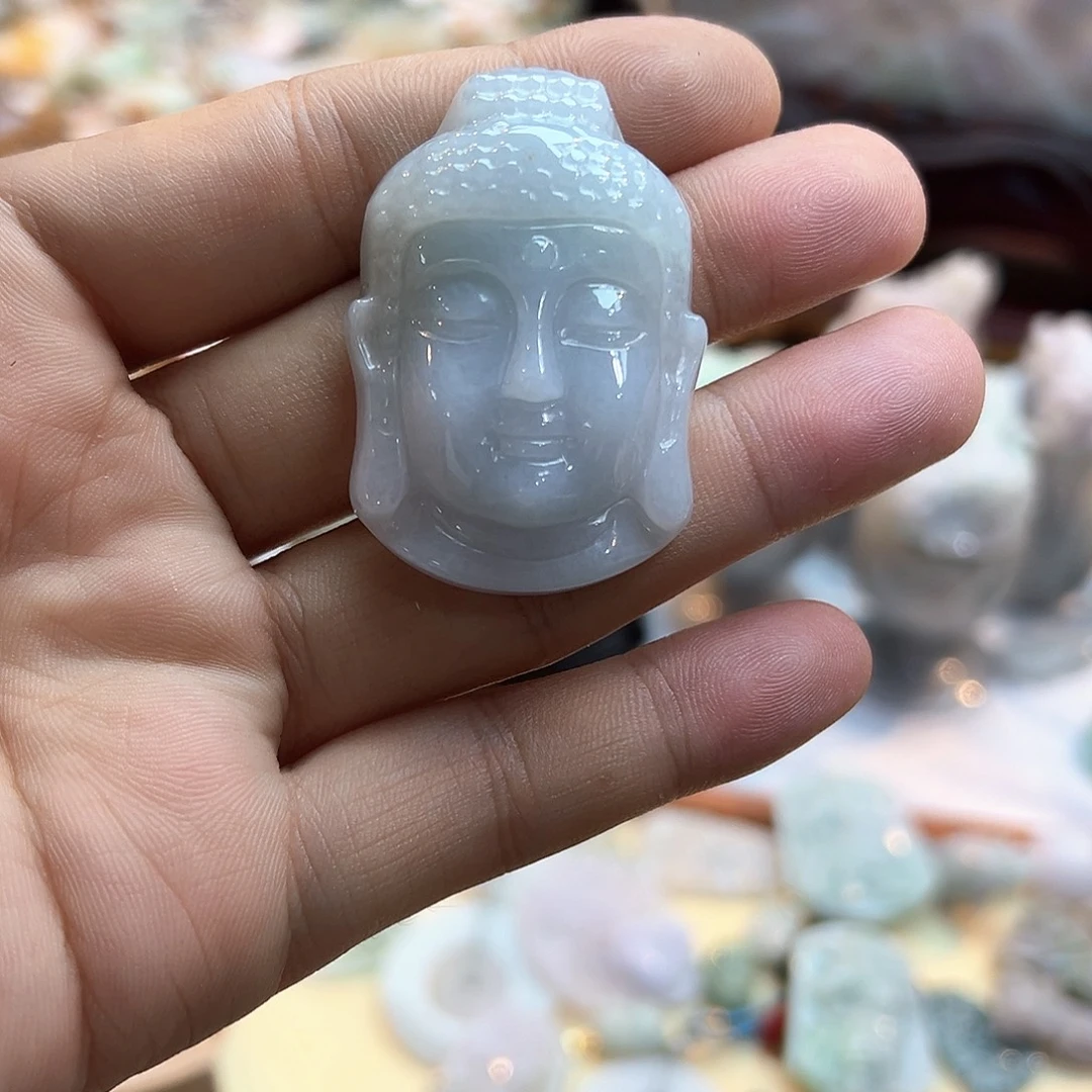 A***a翡翠未镶嵌颈饰挂件