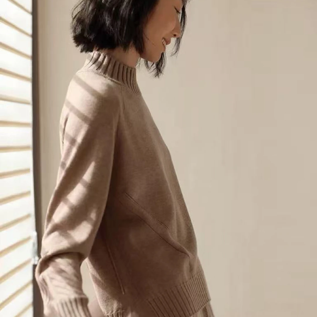 半山暖！万能搭~全无缝宽松一线成衣7313