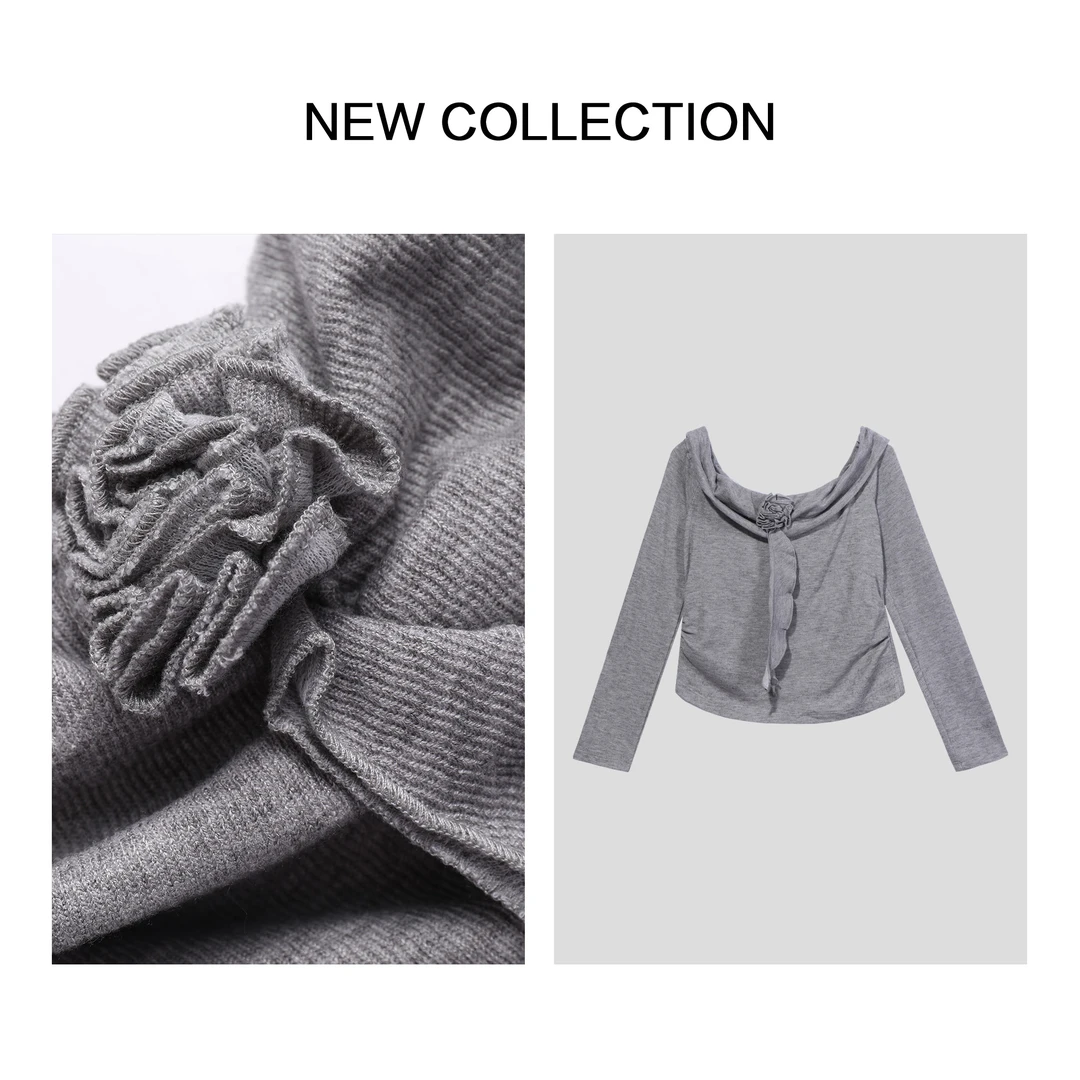 【龙哥专属】C1F38026B 女士春季衬衫 简约纯色针织面料 2330