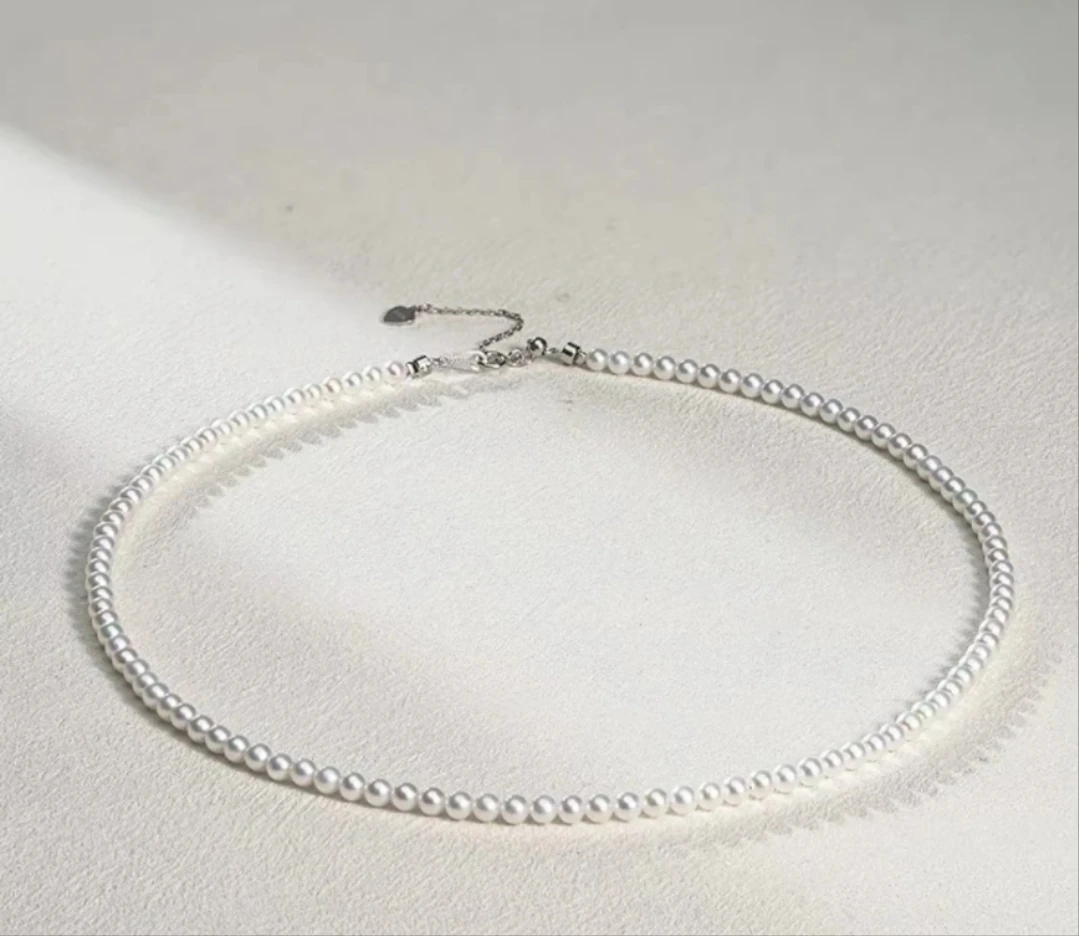 【欣欣】《白昼精灵》3-4mm左右冷光淡水珍珠项链XA35Y1101