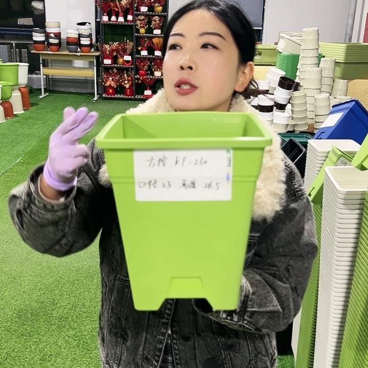 正品方盆口23高26.5白色5只无托