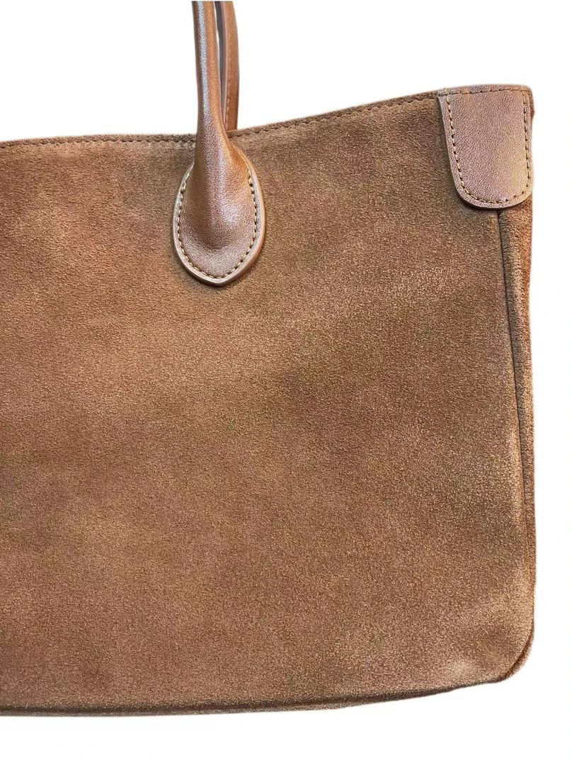 老李专属托特麂皮百搭复古包