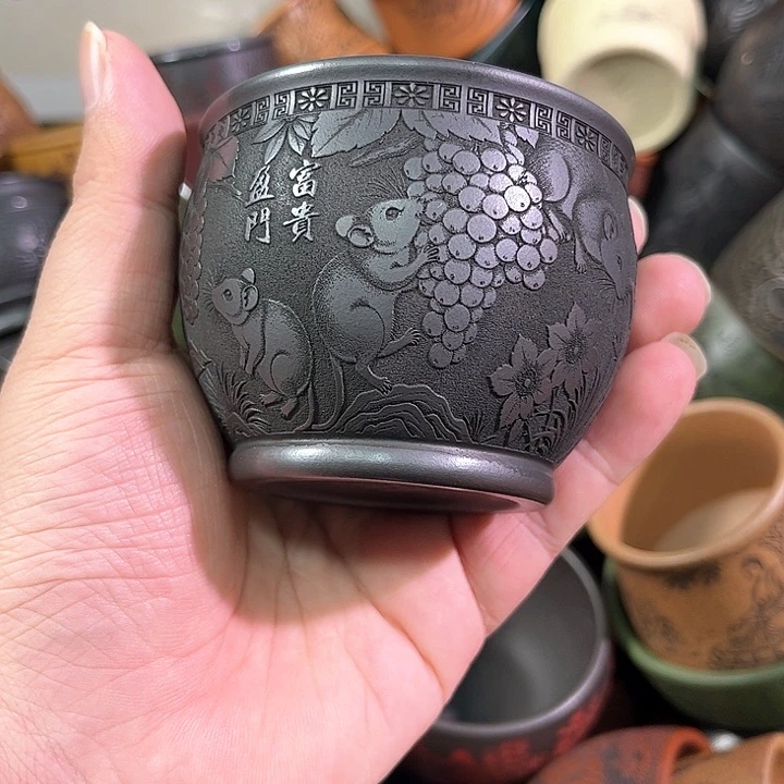 茶杯紫砂全手工紫砂主人杯