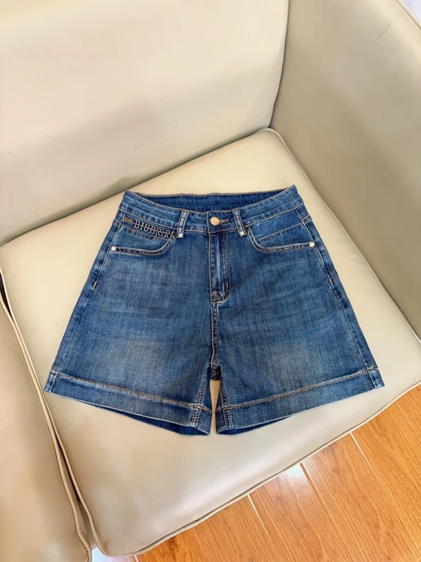 御妍婷A815四分牛仔短裤显瘦中腰A字版型女柔软夏季时尚百搭裤子