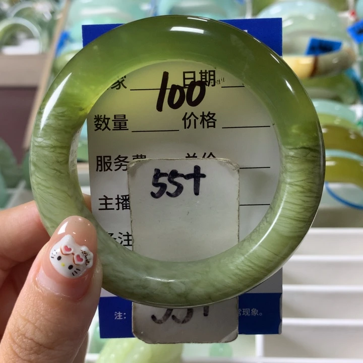 未镶嵌蛇纹石玉手镯100