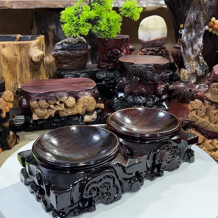 木葫芦底座两个，尺寸10*8