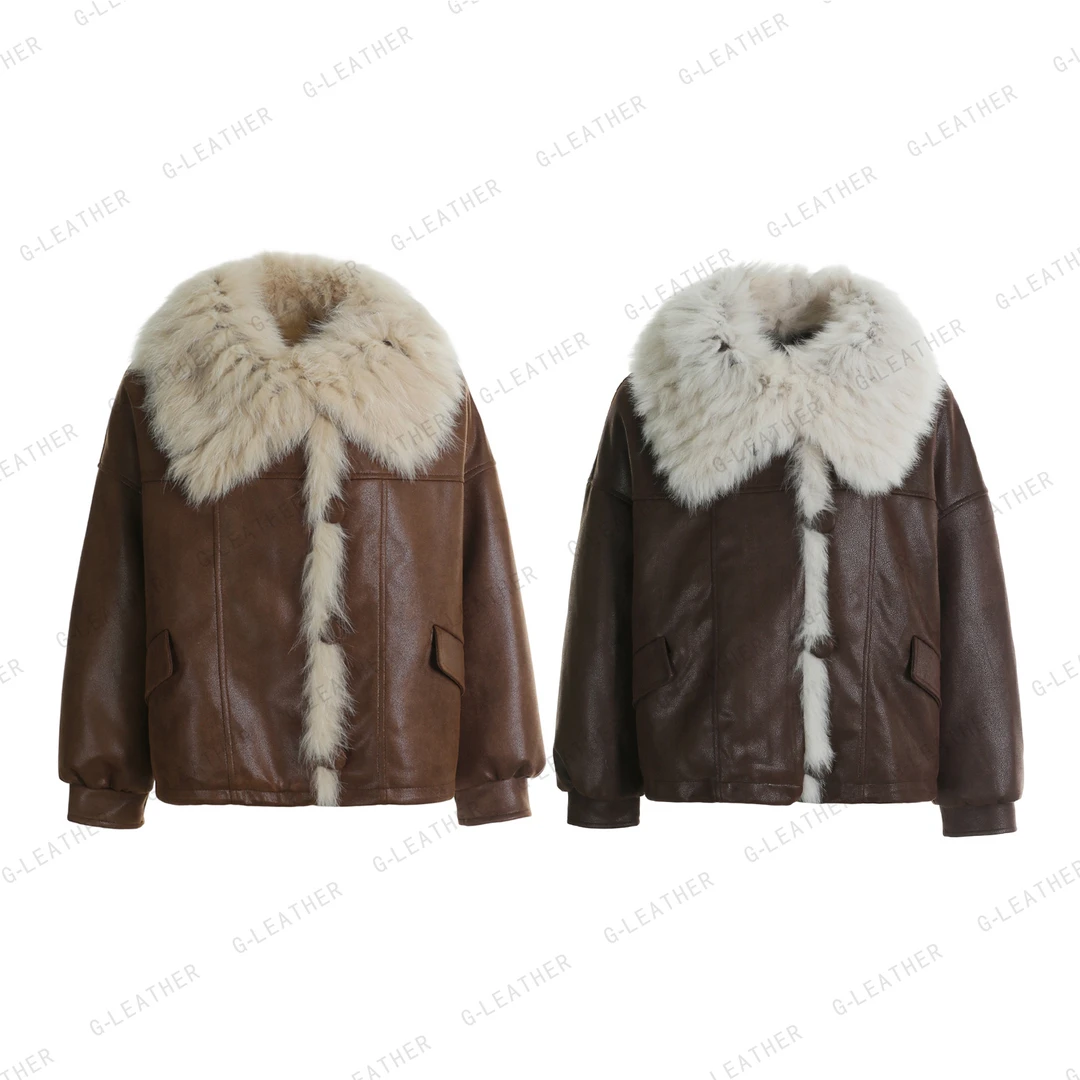 革美 狐狸毛领羽绒外套MNE71276