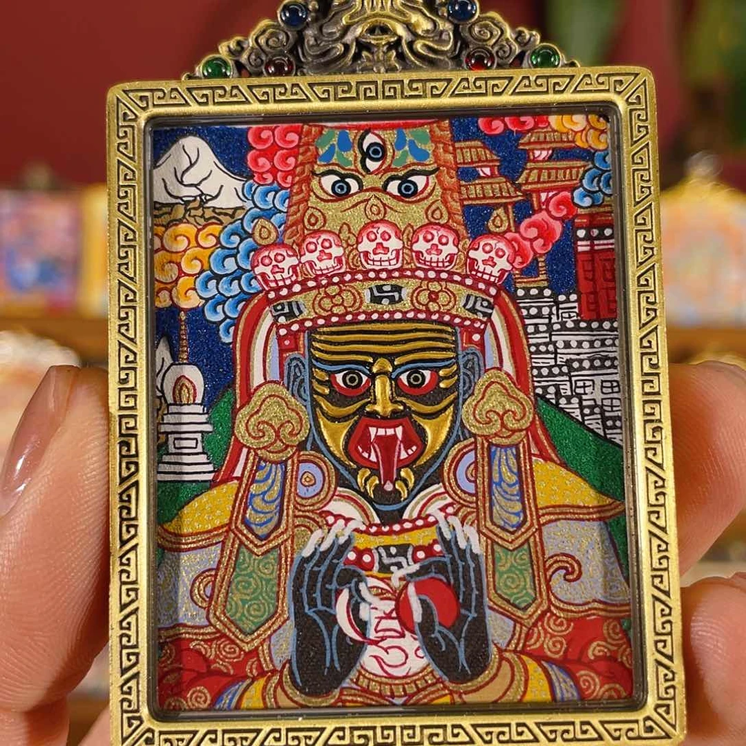 吊坠热贡扎基拉姆小唐卡唐卡