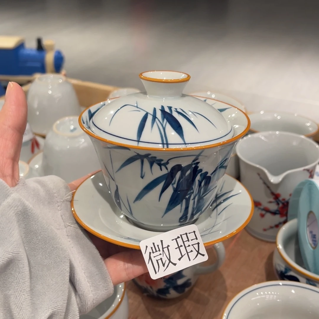 微瑕釉下彩纯手绘