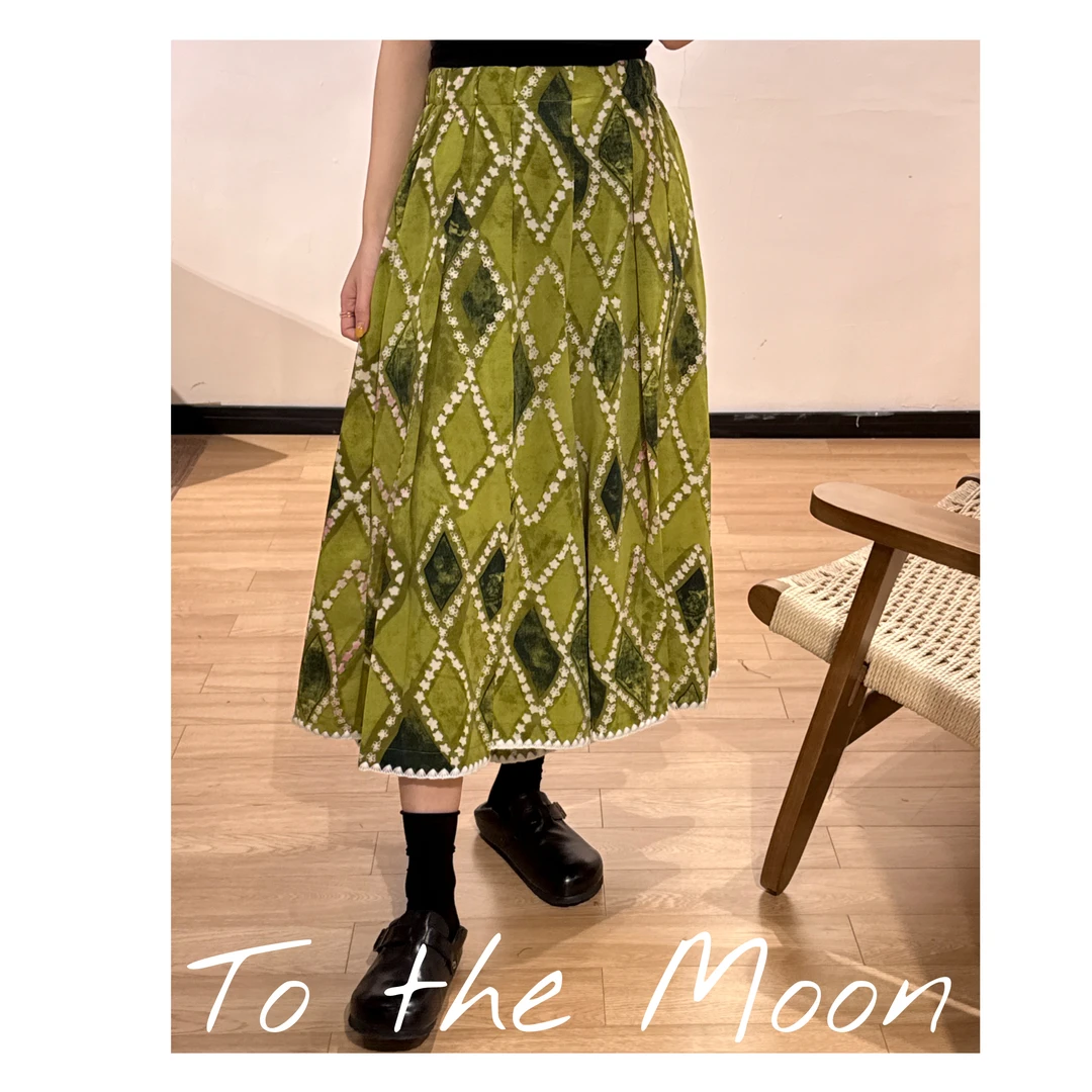 UpSd 原创【格林裙裤】宽松下摆绣花裙裤高腰宽松休闲裤夏季宽松裤