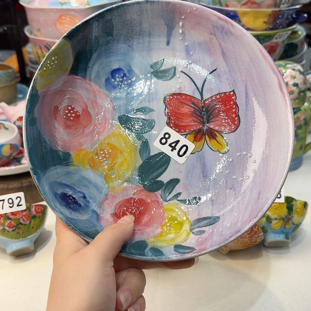 瓷片景德镇手绘高温釉下彩陶瓷茶具