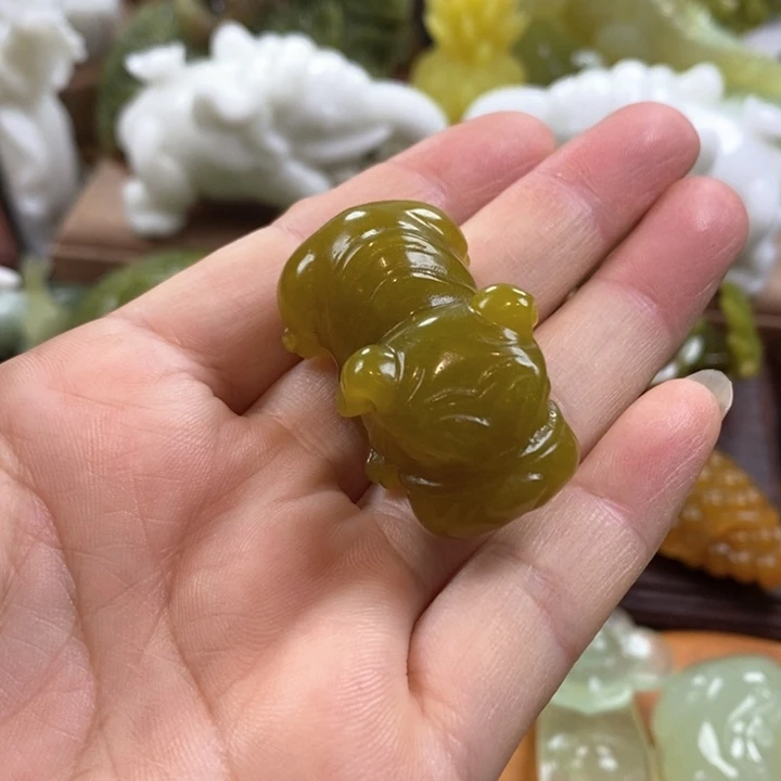 未镶嵌蛇纹石玉手把