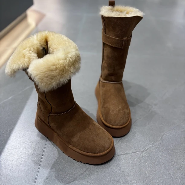 玛莎玛索MSMS3008-7长靴时尚女鞋厚底保暖女靴加厚皮毛一体