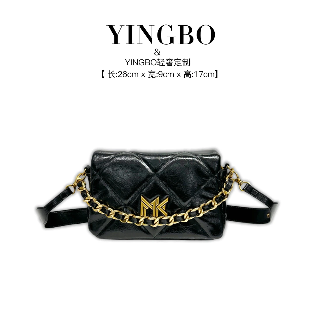 【英柏甄选】FES-5034-1-黑色 然与纯小众设计感时尚单肩包百搭女包