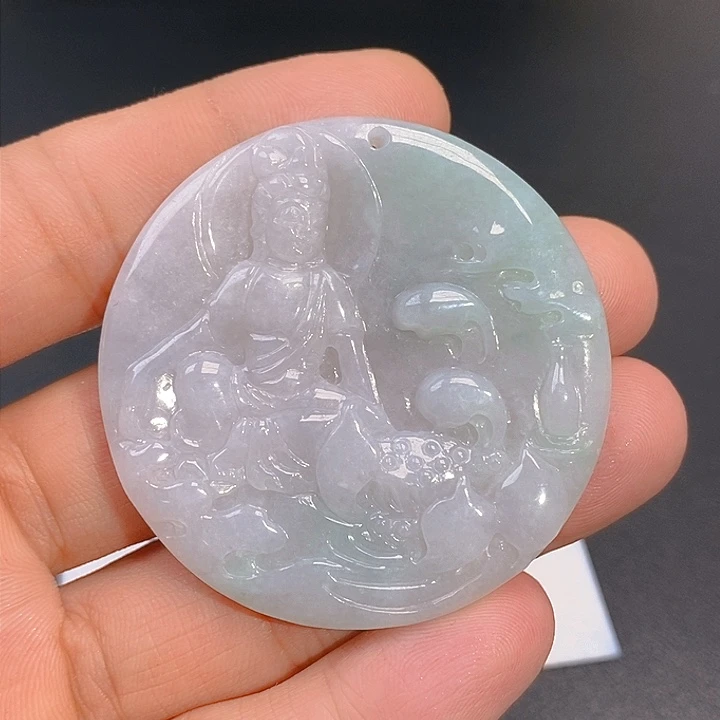 颈饰未镶嵌翡翠观音牌