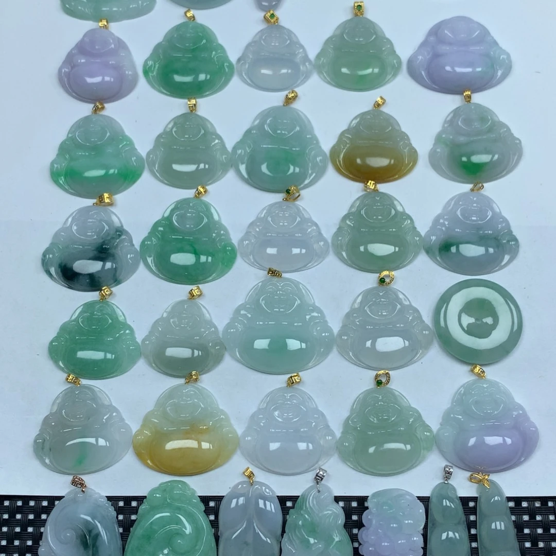 翡翠未镶嵌颈饰天然