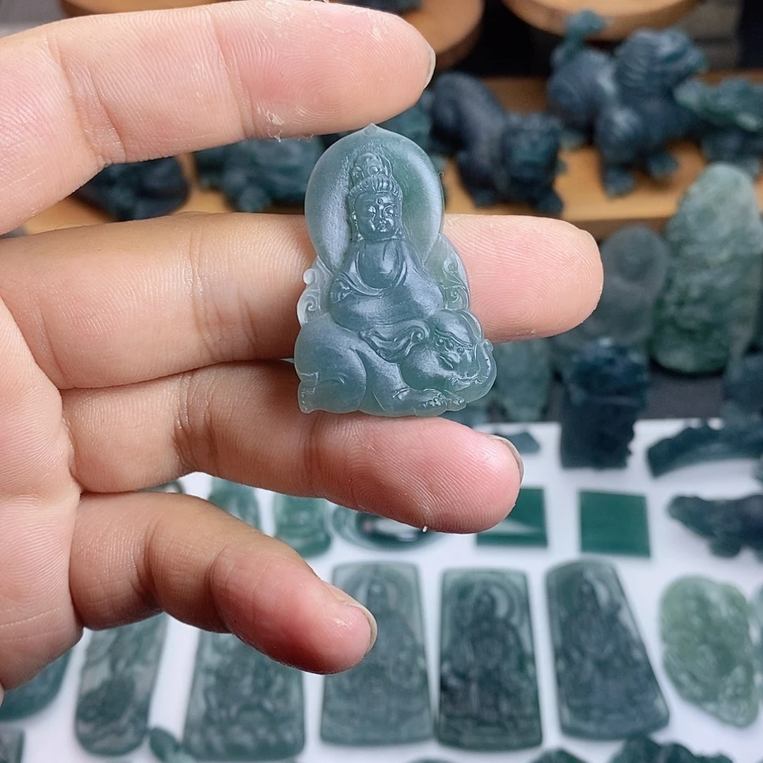 定制翡翠未镶嵌普贤