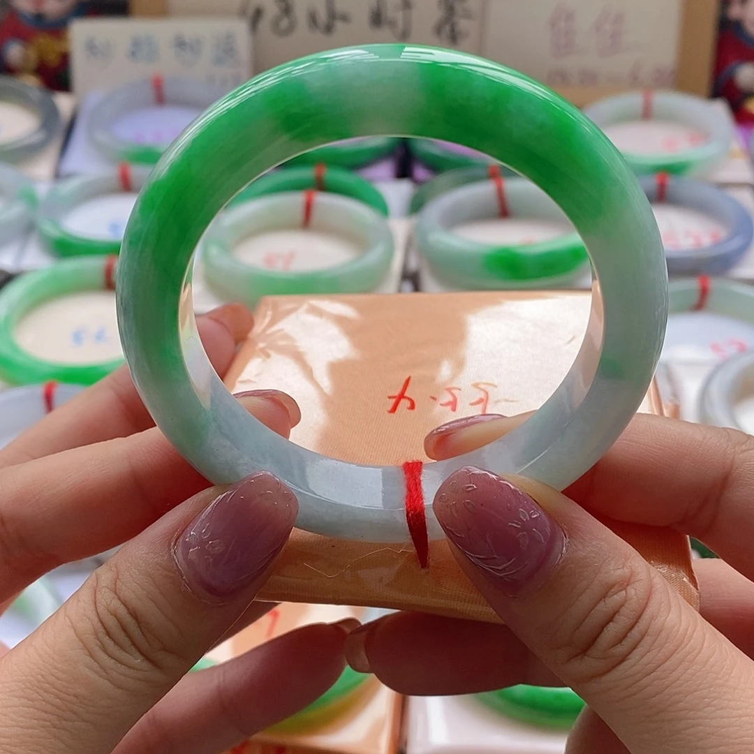 翡翠未镶嵌手镯12号