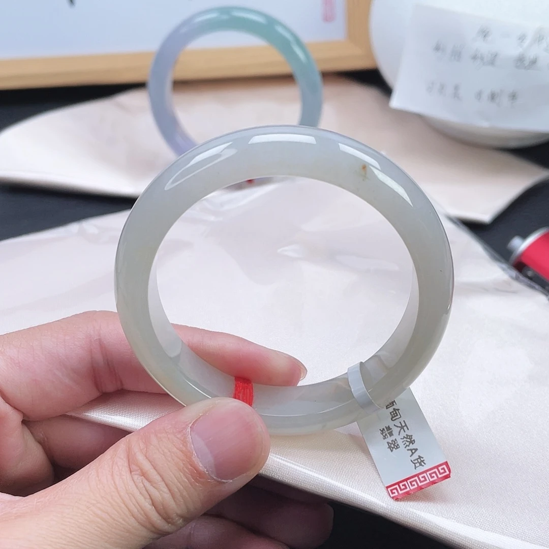 翡翠未镶嵌手镯手镯53.8