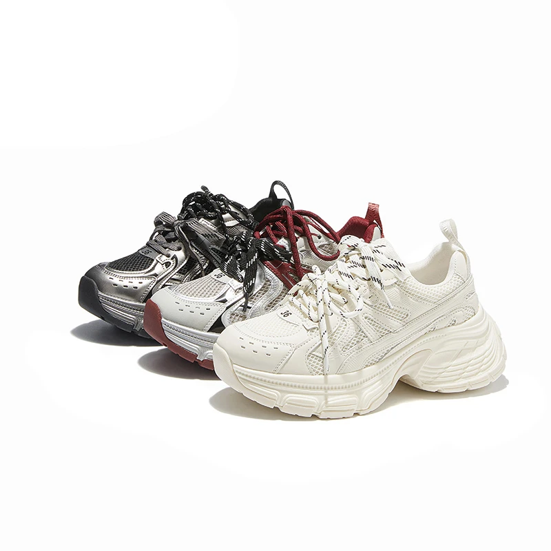 轮胎老爹2025春季新款轻便超火耐磨休闲网面运动鞋I66（YD）