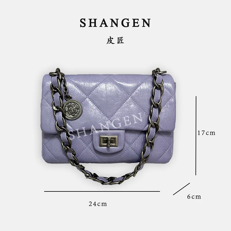 【南沙瑞熙】ZT-D7193-豆蔻紫-轻奢时尚女士新款单肩斜挎包