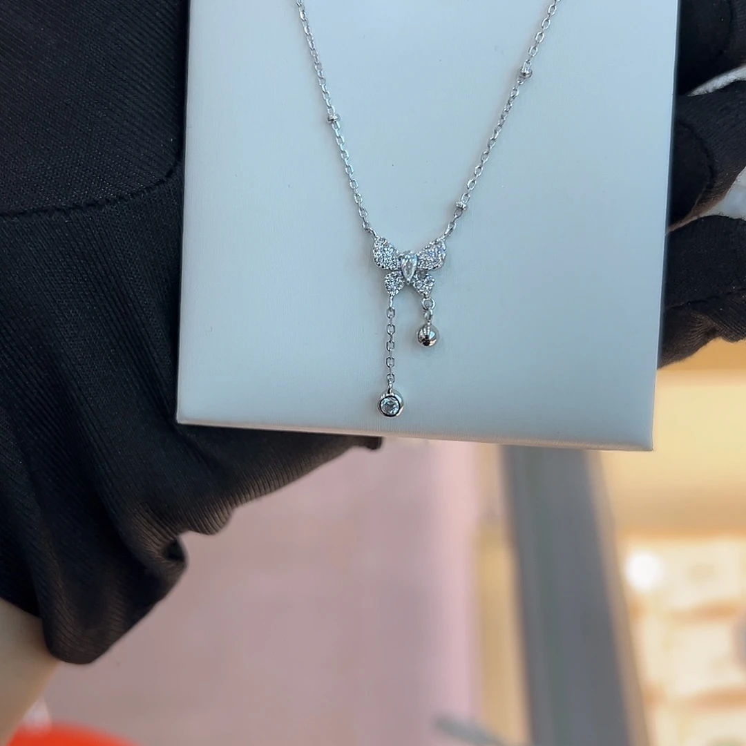 吊坠925银无925银蝴蝶套链