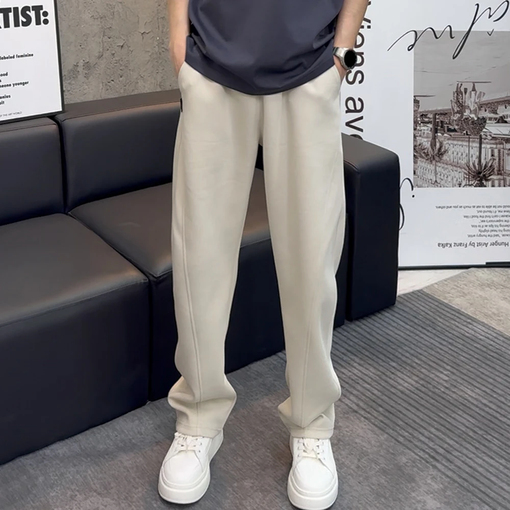 立体剪裁男士休闲裤春秋宽松香蕉裤垂感阔腿弯刀卫裤拖地裤直筒裤
