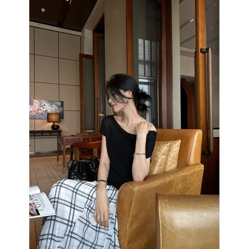 饭饭FANN COLLECTION 春日影像 和纸纱镂空斜肩罩衫FANNA192