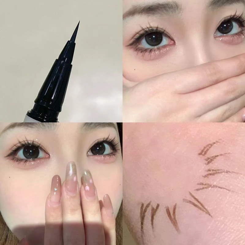 一笔多用~极细眼线液笔不晕染防水防汗持久持妆不脱色速干学生党