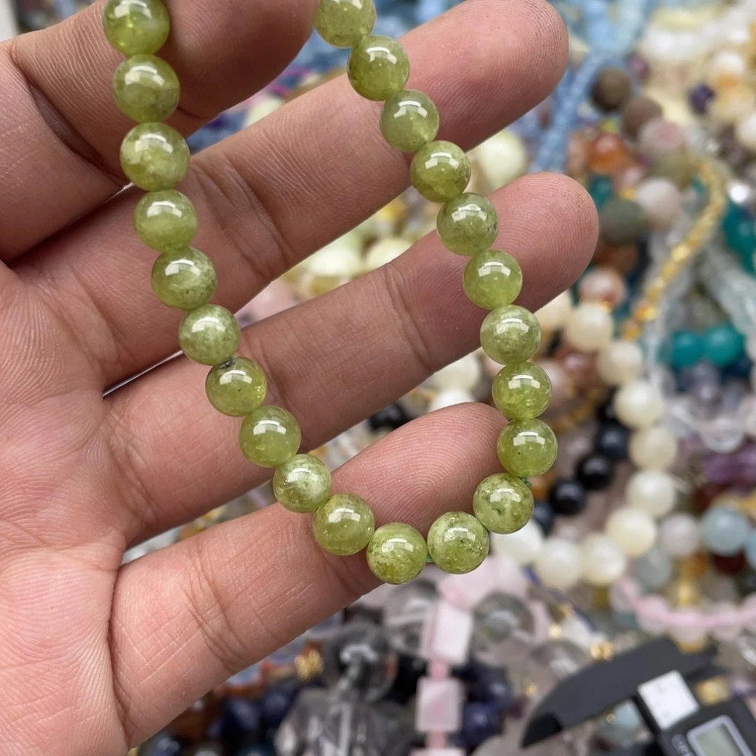 银S925镶嵌手链烟晶