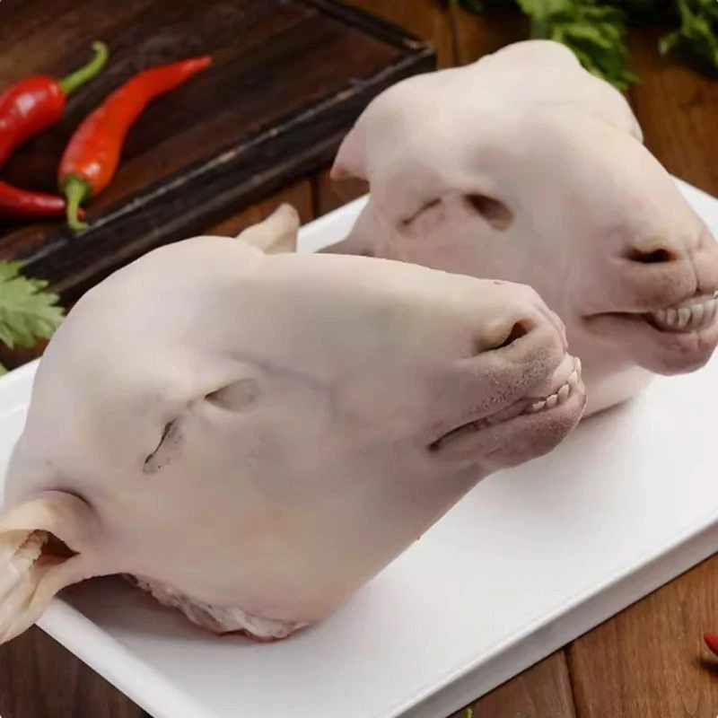 新鲜整只带皮羊头带耳朵带羊脑麻辣羊头4斤左右赠送卤料包