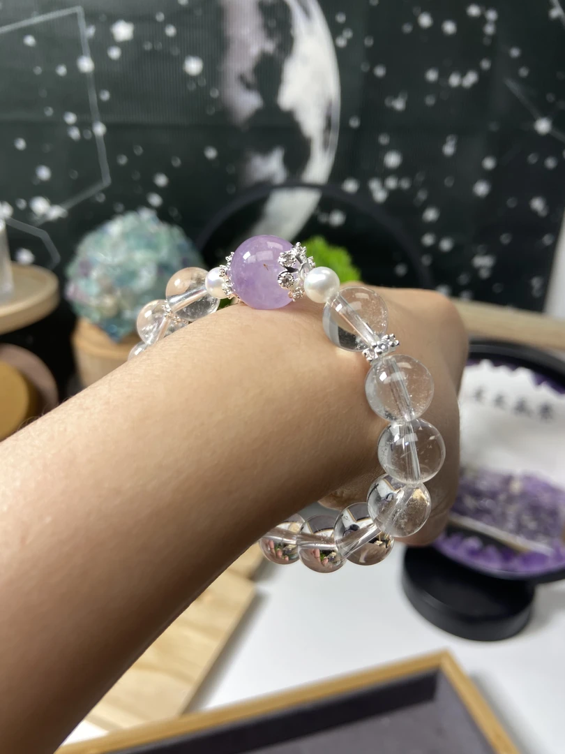 高品质天然白水晶手链BD78