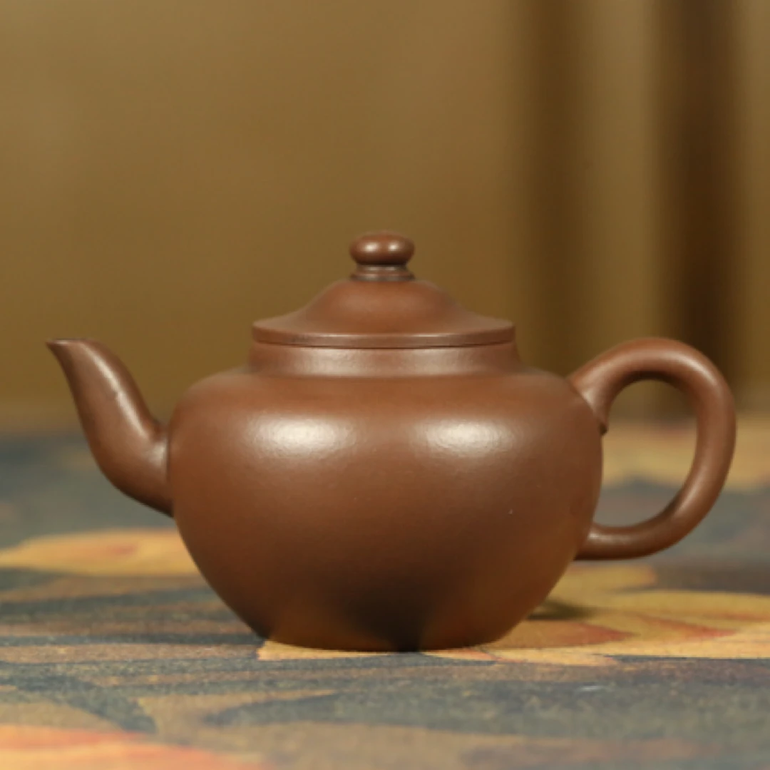 宜兴黄龙山原矿底槽清笠帽小品壶