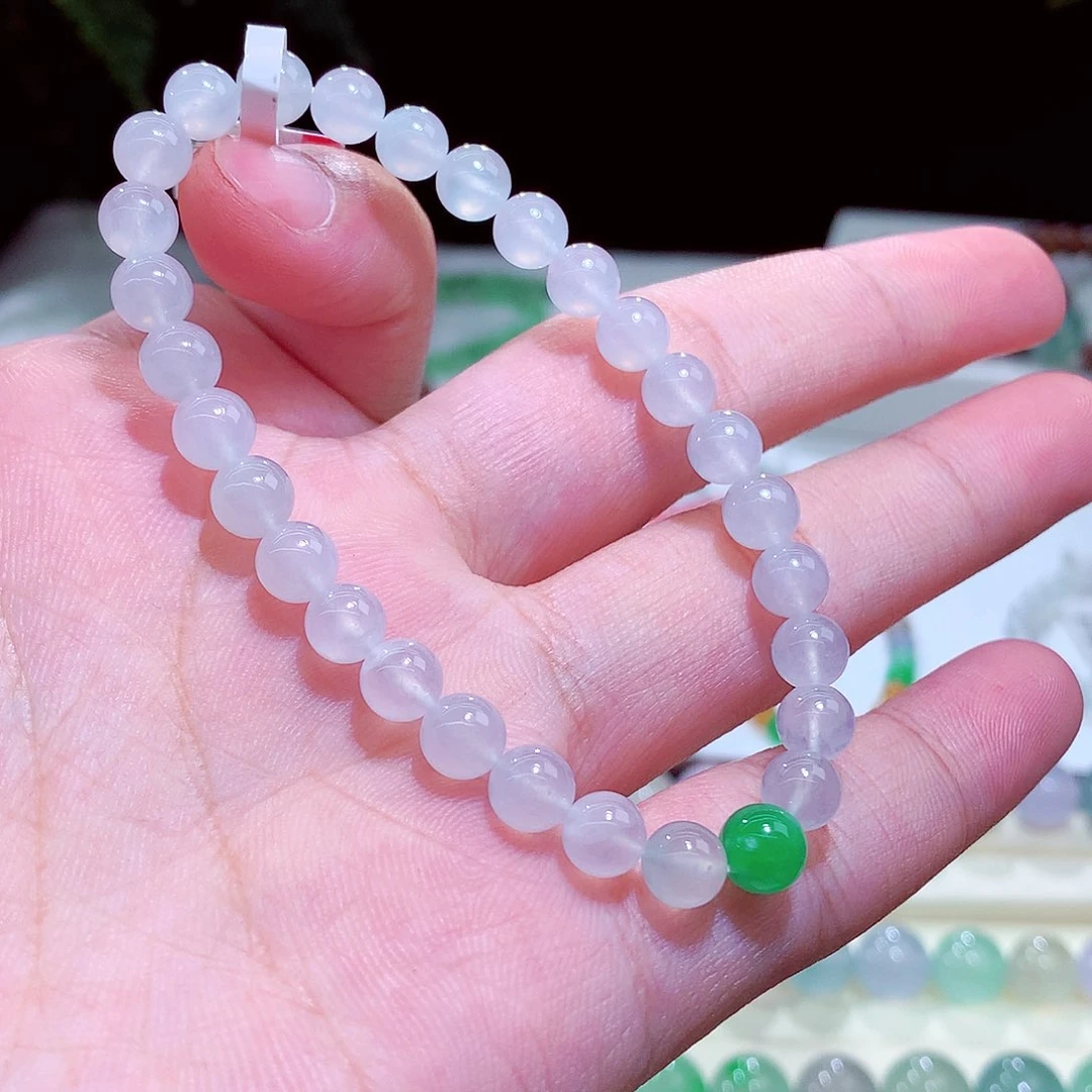 未镶嵌手串翡翠卡6+