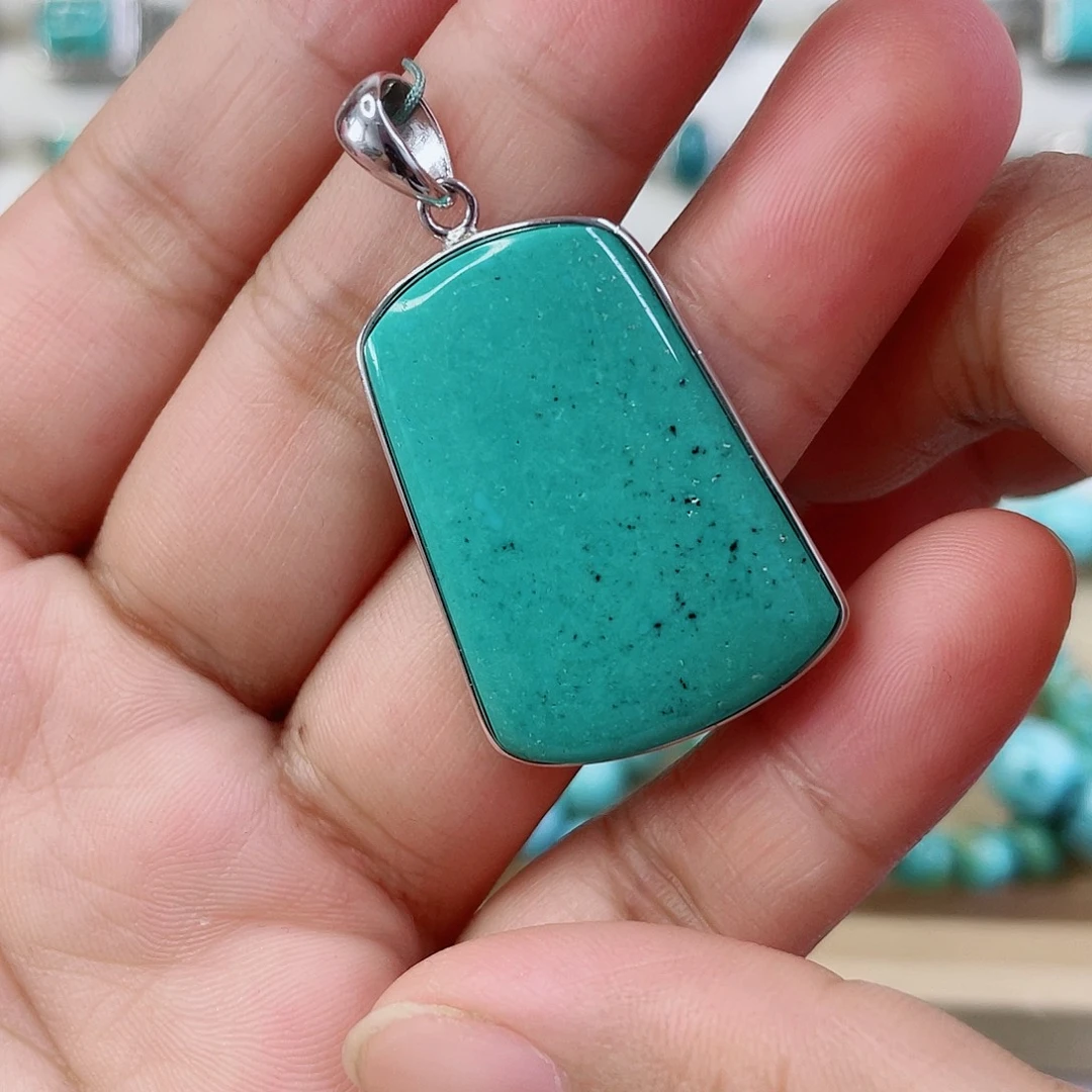 绿松石银S925镶嵌珠宝奇石