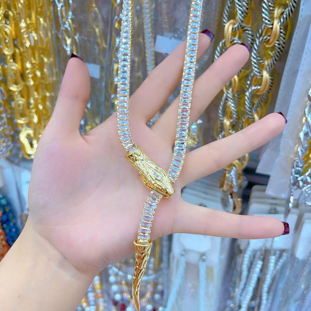 钛钢项链 1411新款يىلان 项链好看时尚金色钛钢材质