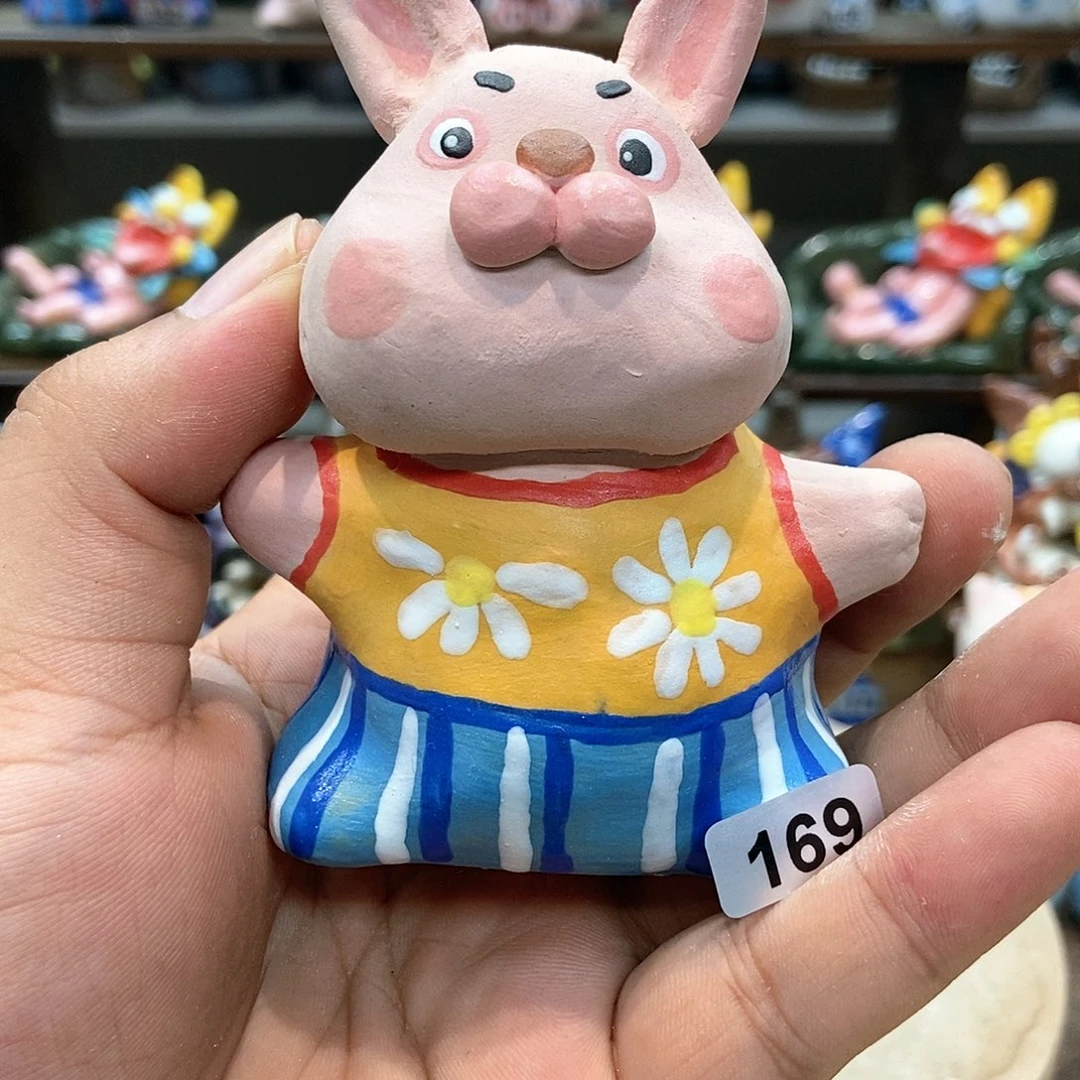 摆件直播间手工抽象陶瓷摆件169